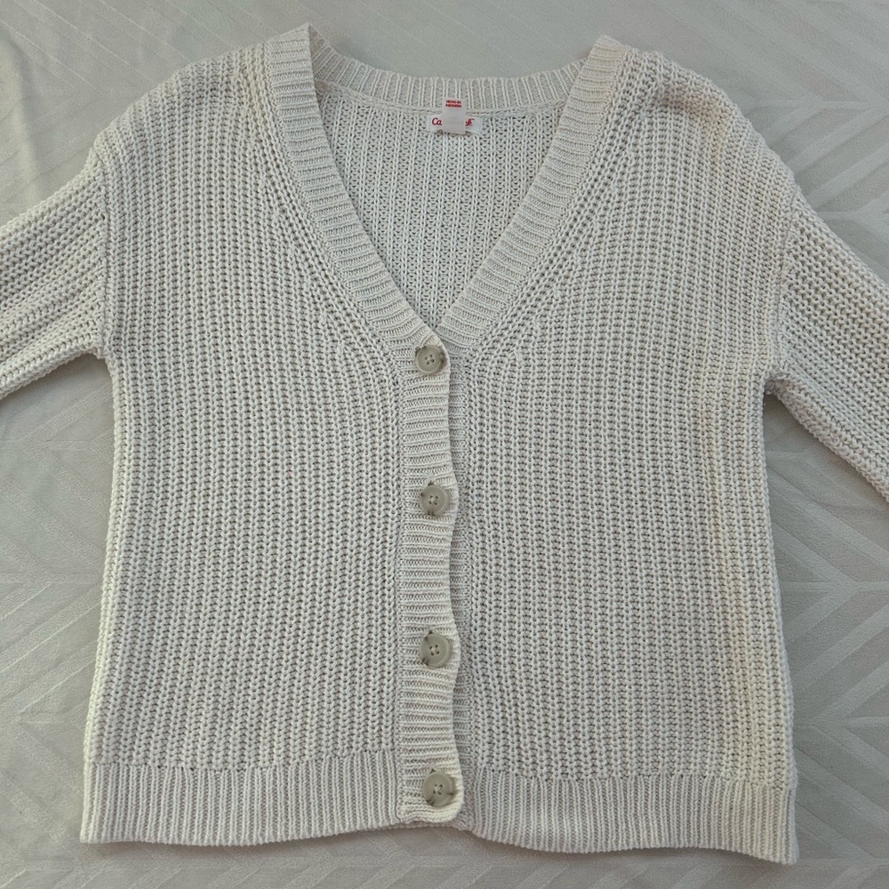 White Knit Cardigan